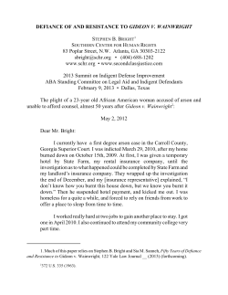 DEFIANCE OF AND RESISTANCE TO GIDEON V. WAINWRIGHT 83