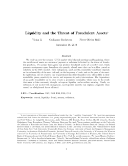 Liquidity and the Threat of Fraudulent Assets