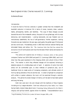 New England Artists: Charles Ives and E.E. Cummings Adrienne