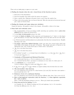 These notes are not going to appear on your exam. • Finding the
