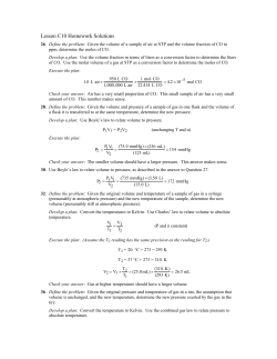 Lesson C10 Homework Solutions