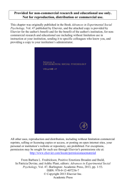 Positive Emotions Broaden and Build - UNC