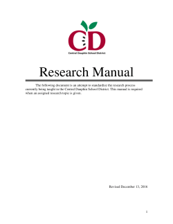 MLA Research Manual - Central Dauphin School District