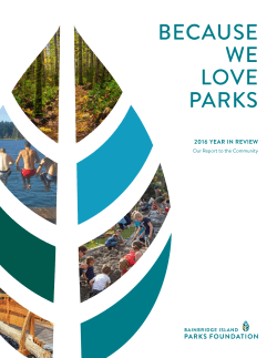 2016 Year In Review - Bainbridge Island Parks Foundation