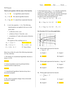 PAP Pop quiz Match each equation with the name of