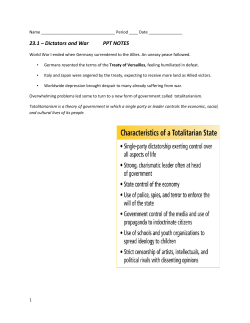 23.1 &ndash; Dictators and War PPT NOTES