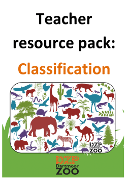 Teachers workbook Classification