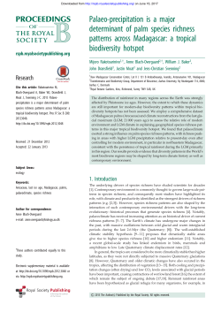 Palaeo-precipitation is a major determinant of palm species richness