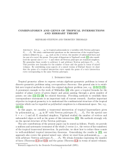 COMBINATORICS AND GENUS OF TROPICAL INTERSECTIONS