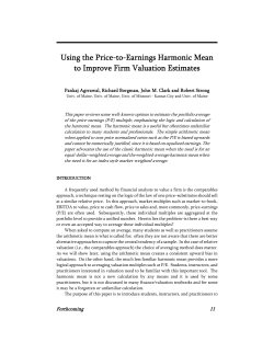 Paper 2010 How to average PE ratios
