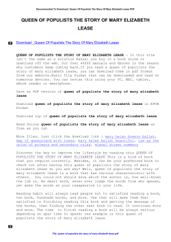 Queen Of Populists The Story Of Mary Elizabeth Lease