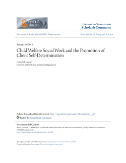 Child Welfare Social Work and the Promotion of Client Self