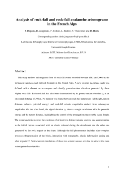 Analysis of rock-fall and rock-fall avalanche seismograms in the