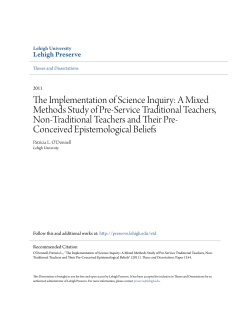 The Implementation of Science Inquiry: A Mixed