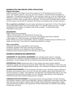 Badger Service Corps App