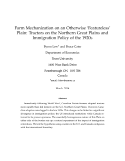 Farm Mechanization on an Otherwise `Featureless` Plain: Tractors