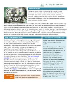 Minimum Wage - Sacramento State