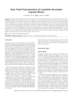 Near Field Characteristics of Landslide Generated Impulse Waves