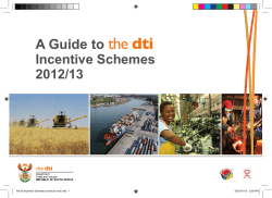 A Guide to Incentive Schemes 2012/13