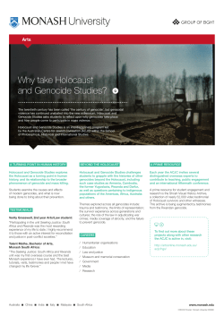 Why take Holocaust and Genocide Studies?