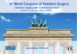 4th World Congress of Pediatric Surgery