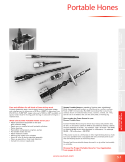 Portable Hones - Sunnen Products Company