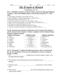 The Tragedy of Macbeth