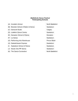 Battlefords Dance Festival Participating Schools