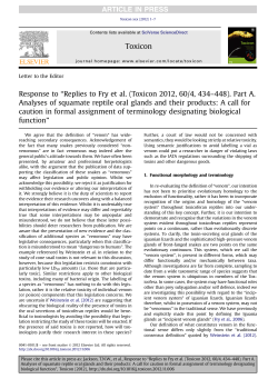 (Toxicon 2012, 60/4, 434-448). - Clinical Toxinology Resources