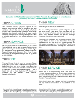 Quarterly Newsletter - The Franklin | Chicago Office Space