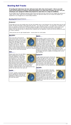 Bowling Ball Oil Track Patterns