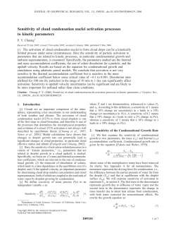 Sensitivity of cloud condensation nuclei activation processes to