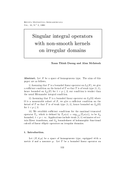Singular integral operators with non