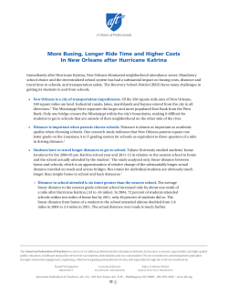 Busing, Longer Ride Time and Higher Costs In New Orleans after