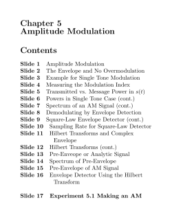 Chapter 5 Amplitude Modulation Contents