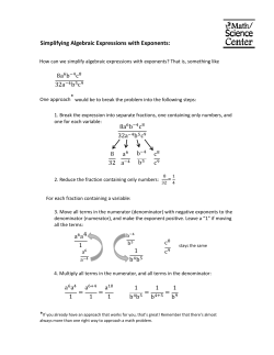 Simplifying Algebraic Expressions with Exponents