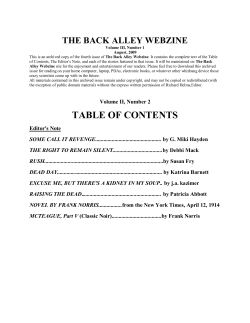 ARCHIVE: Volume III, Number 1