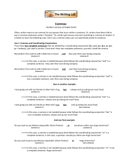 Commas - Parkland College