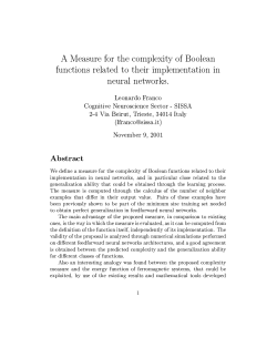 A Measure for the complexity of Boolean