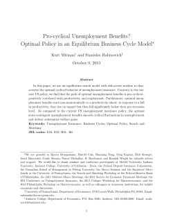 Pro-cyclical Unemployment Benefits? Optimal