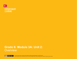 Grade 6: Module 3A: Unit 2: Overview