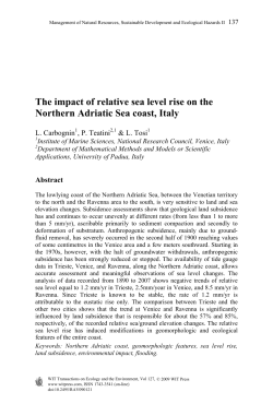 The impact of relative sea level rise on the Northern Adriatic Sea