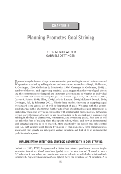 Planning Promotes Goal Striving
