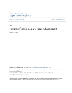 Pictures of Truth: 13 New Films Advertisment