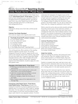 Little Pocket Sorts&trade;: Plural Nouns