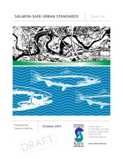 Salmon-Safe Urban Standards | Draft 1.0