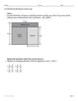 Solve. 1. Use the Distributive Property to find the perimeter