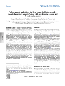 Follow-up and indications for liver biopsy in HBeAg