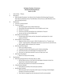 March 12, 2015 - Burlington Chamber of Commerce