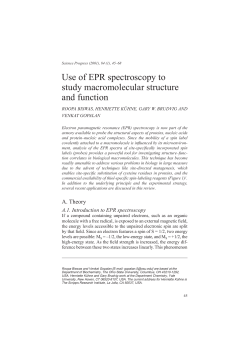 Use of EPR spectroscopy to study macromolecular structure and
